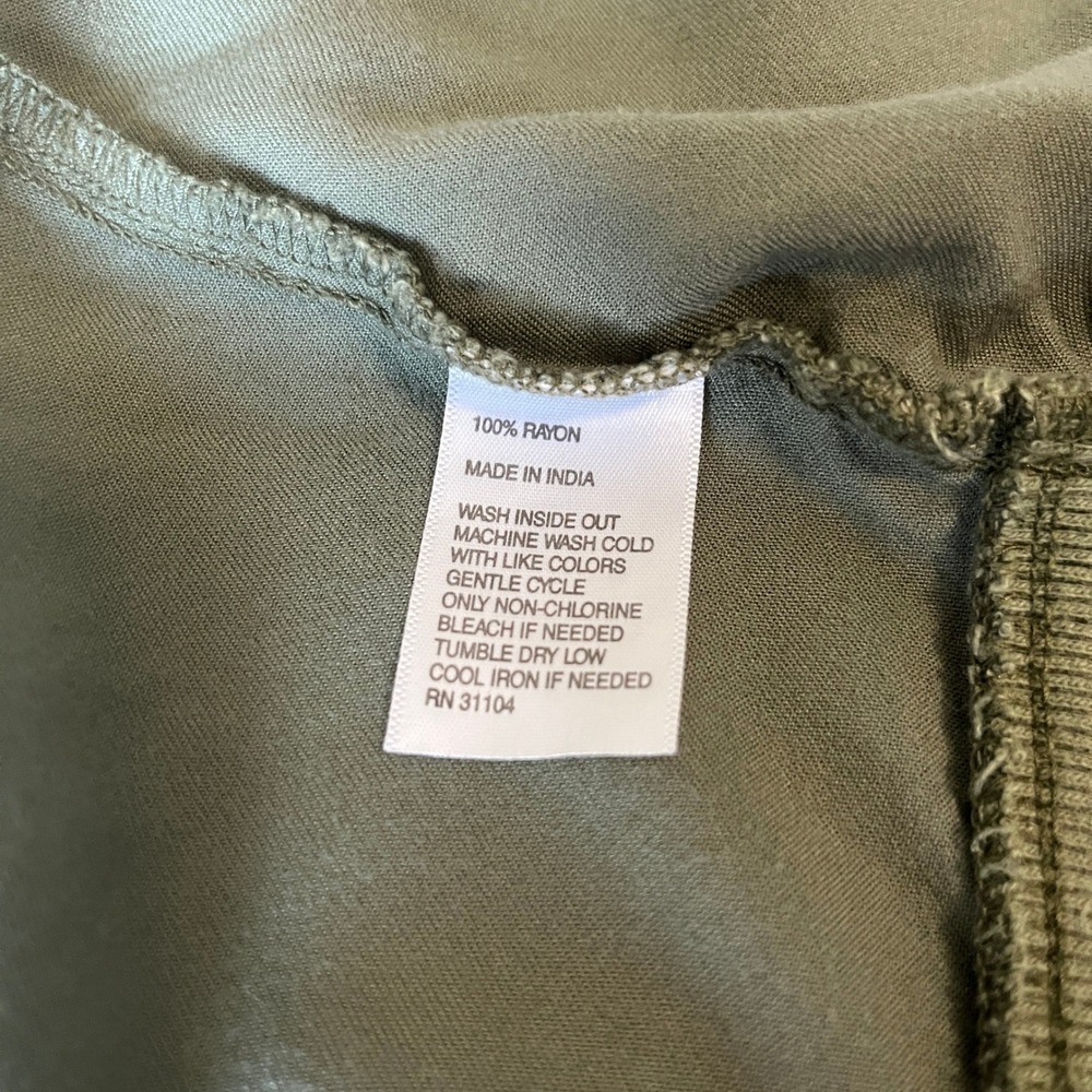 Women's New Directions Green Open Front Draped Cardigan 1X - Picture 6 of 8